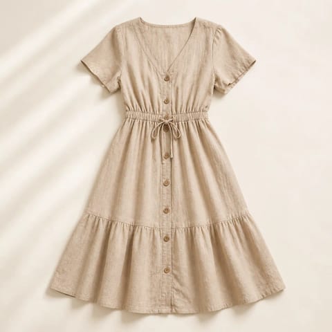 Linen Summer Dress — Amina Thrift