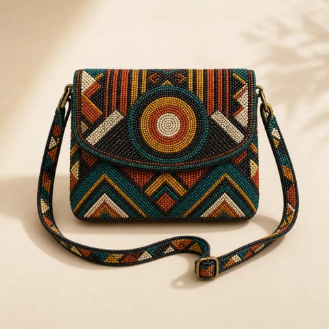 Beaded Crossbody Bag — Amina Thrift