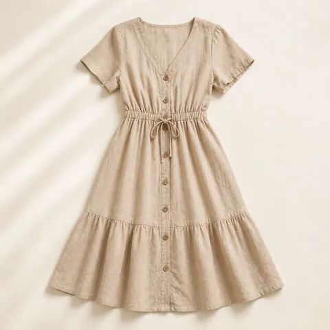 Linen Summer Dress — Amina Thrift