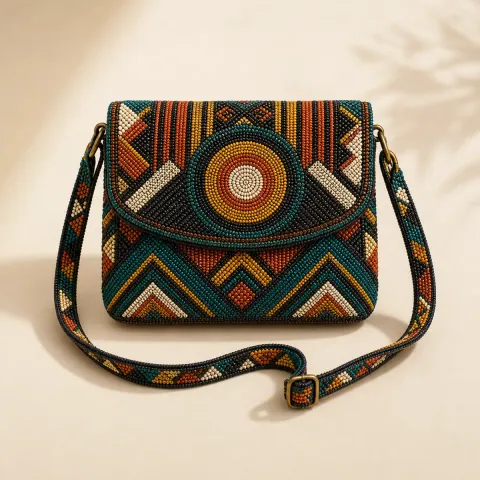 Beaded Crossbody Bag — Amina Thrift